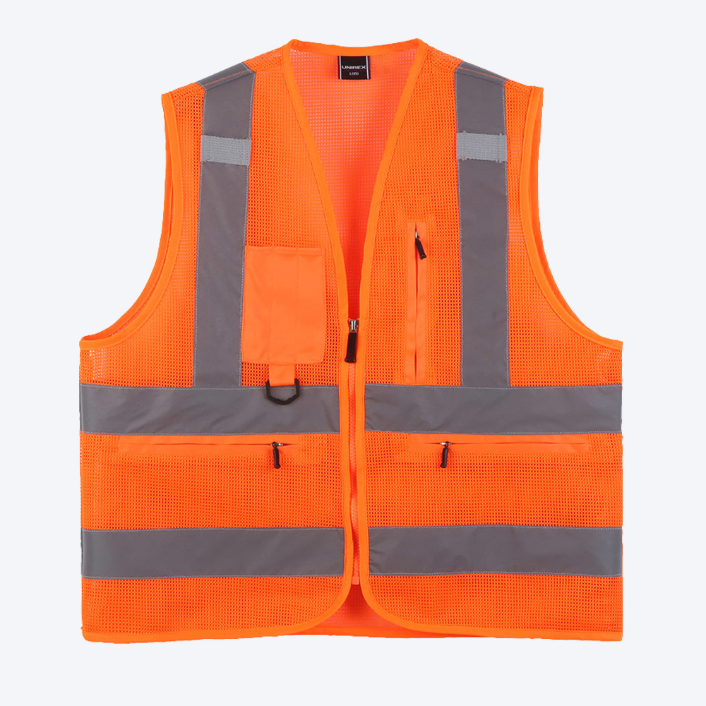 형광 안전 조끼 여름 작업 반사띠 망사 경량 - 상세 이미지 2