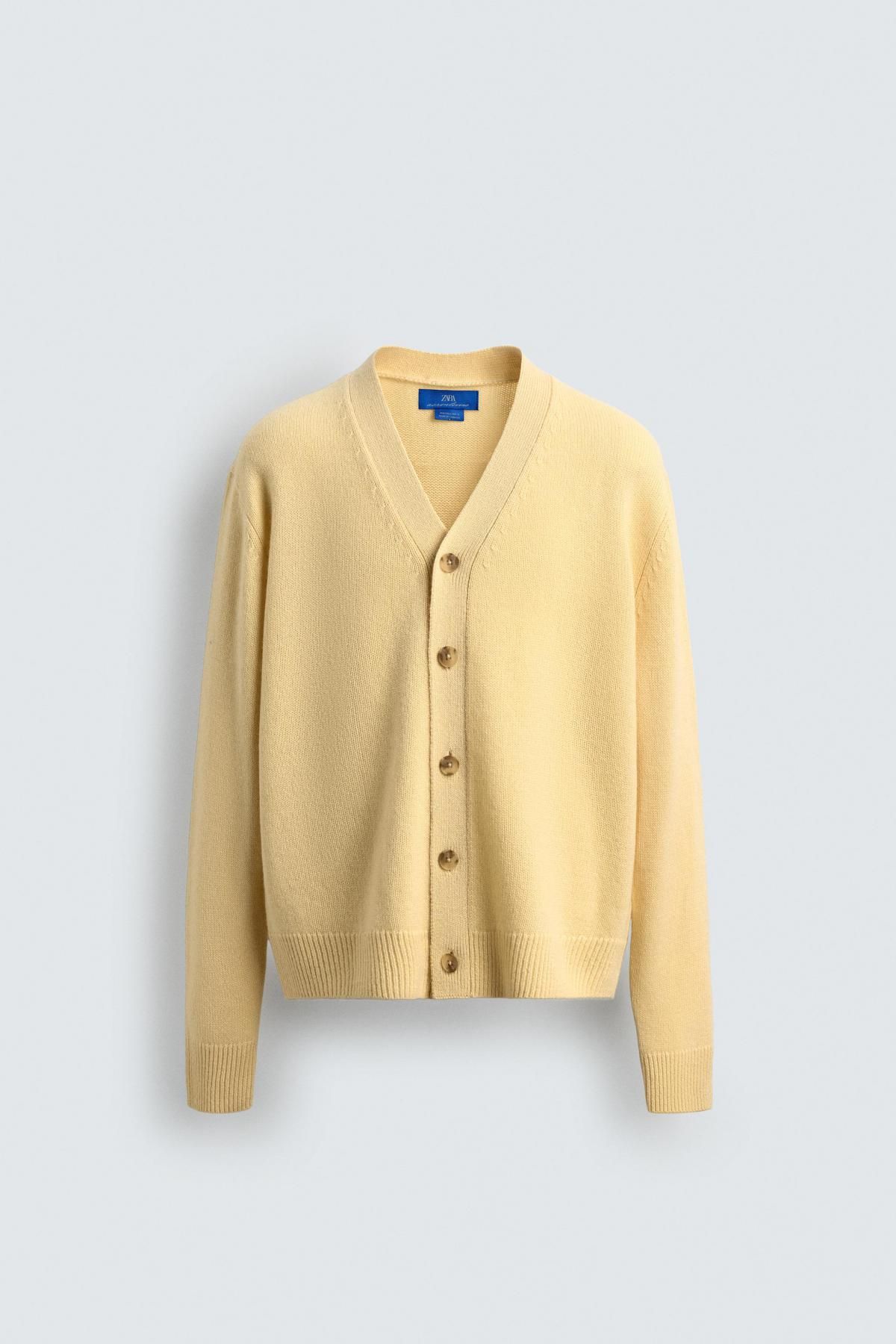 자라 캐시미어 버튼 가디건 X 아론 레빈 2893/380 BUTTER - 상품 이미지