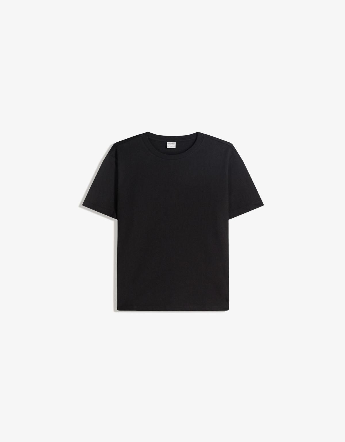 버쉬카 베이직 블랙 반팔 티셔츠 0069/154 BLACK - 상품 이미지