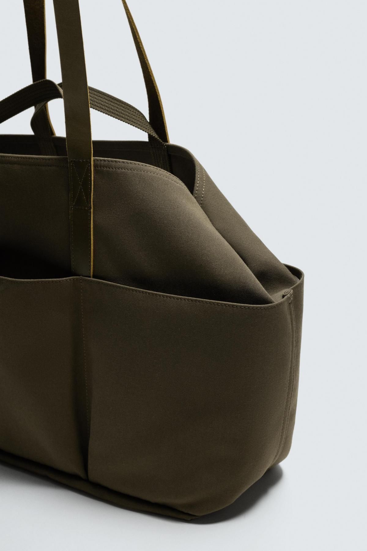 자라 가죽 토트백 X 아론 레빈 3398/720 KHAKI GREEN - 상세 이미지 5