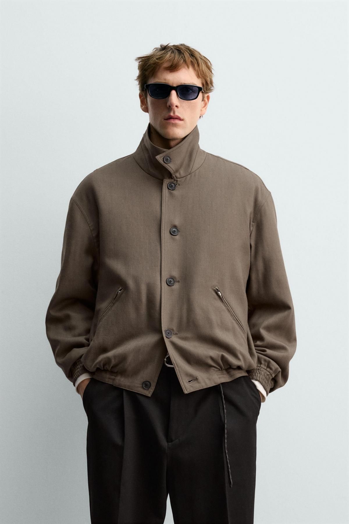 자라 퀼팅 울 크롭 재킷 X 아론 레빈 4048/111 TAUPE GREY - 상세 이미지 3
