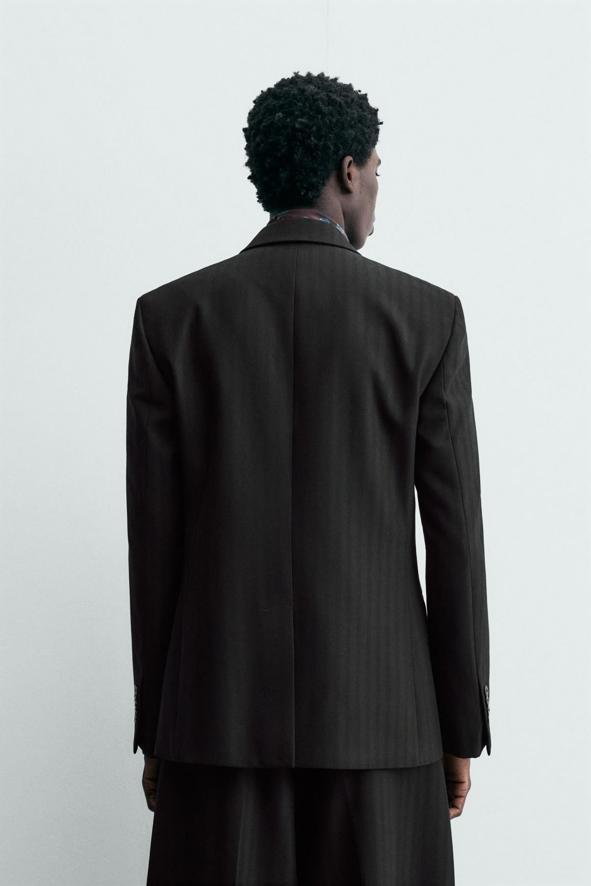 자라 한정판 더블브레스트 울 블레이저 4021/085 BLACK - 상세 이미지 4