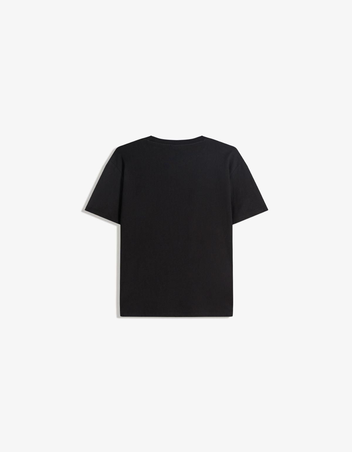 버쉬카 베이직 블랙 반팔 티셔츠 0069/154 BLACK - 상세 이미지 3