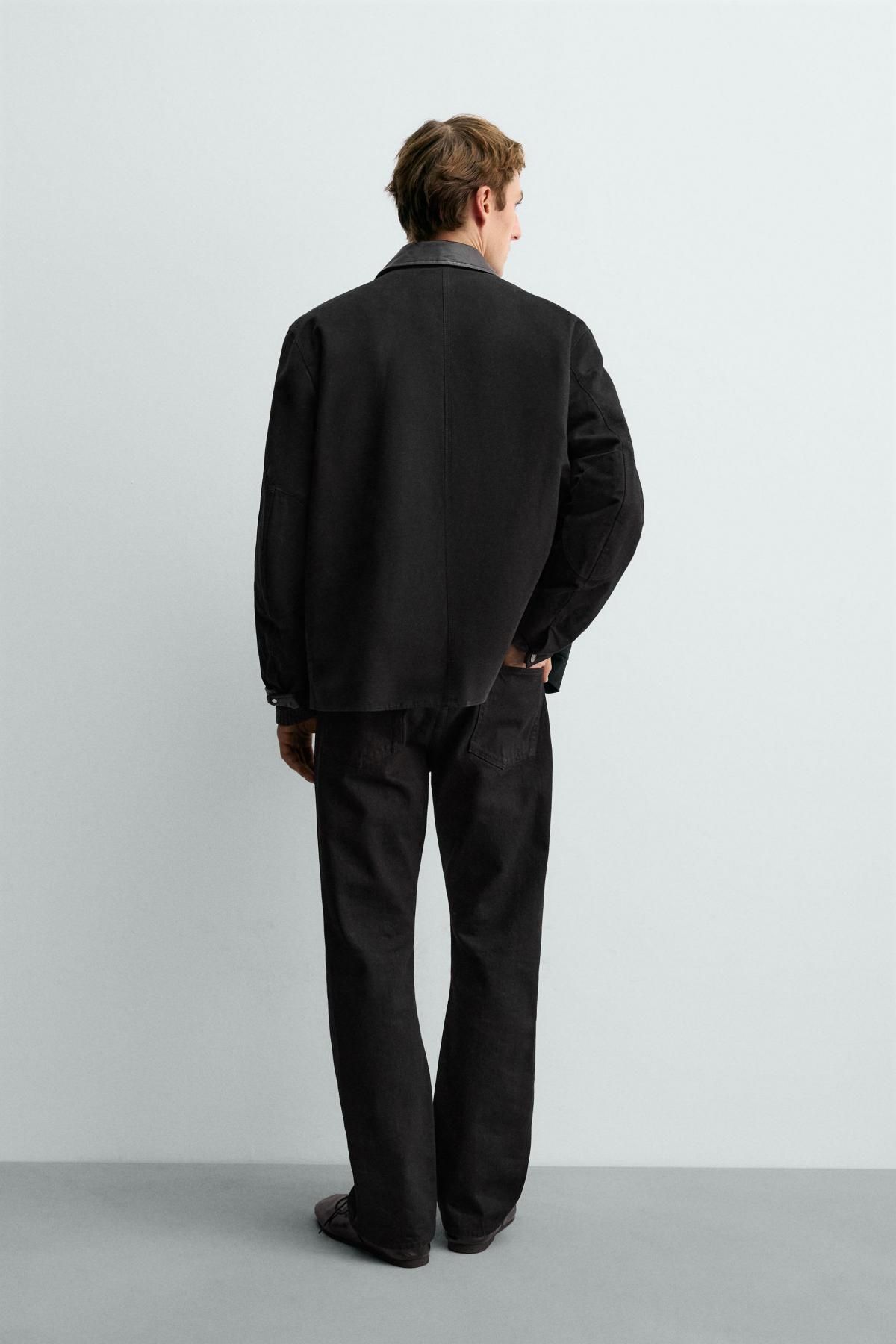 자라 스트레이트핏 부츠컷 데님 팬츠 X 아론 레빈 5585/490 CHARCOAL - 상세 이미지 4