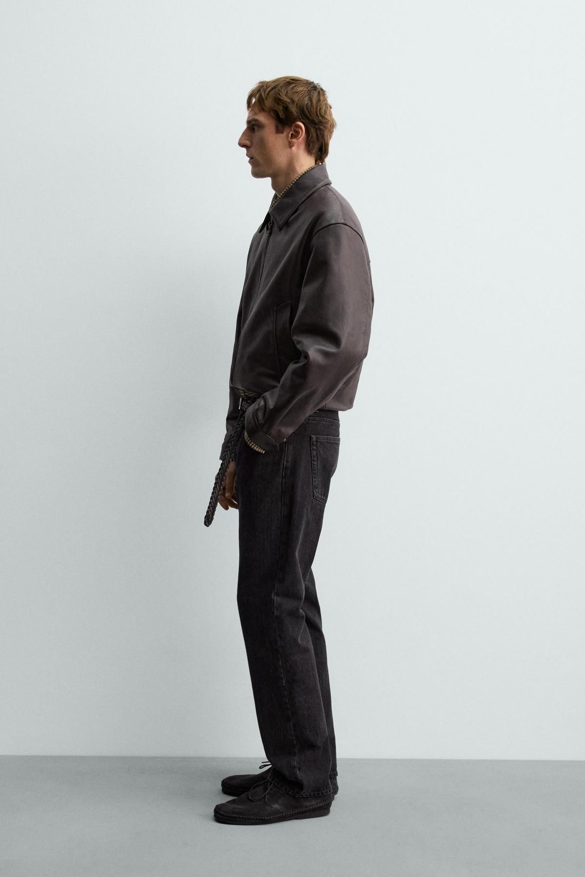자라 스트레이트핏 블랙 데님 진 X 아론 레빈 5585/480 CHARCOAL - 상세 이미지 5