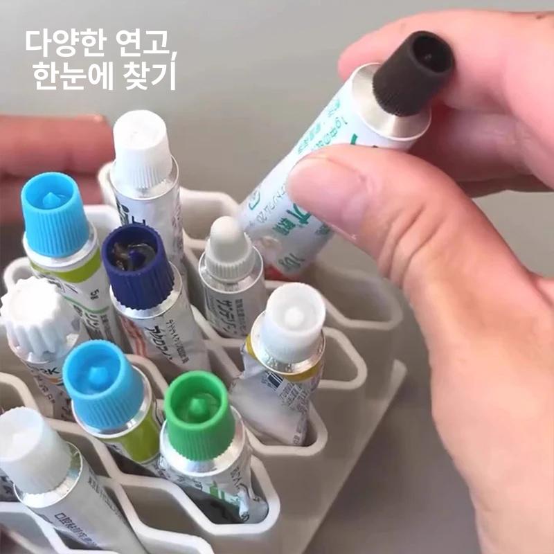 가정용 소프트폼 연고 정리대 데스크탑 분리형 약품 화장품 정리함 화이트 1개입 - 상세 이미지 4