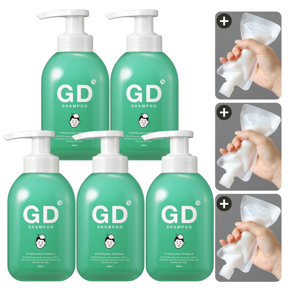 TS 지디 샴푸 청소년 +소분 파우치 400g, 5개 - 상품 이미지