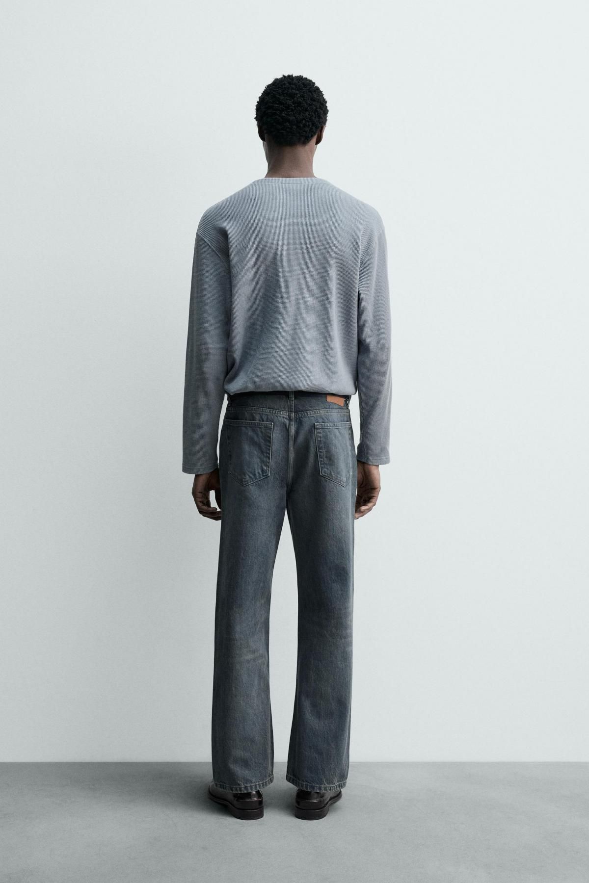 자라 이탈리안 데님 빈티지 워싱 플레어 진 3991/375 BLUE / GREY - 상세 이미지 4