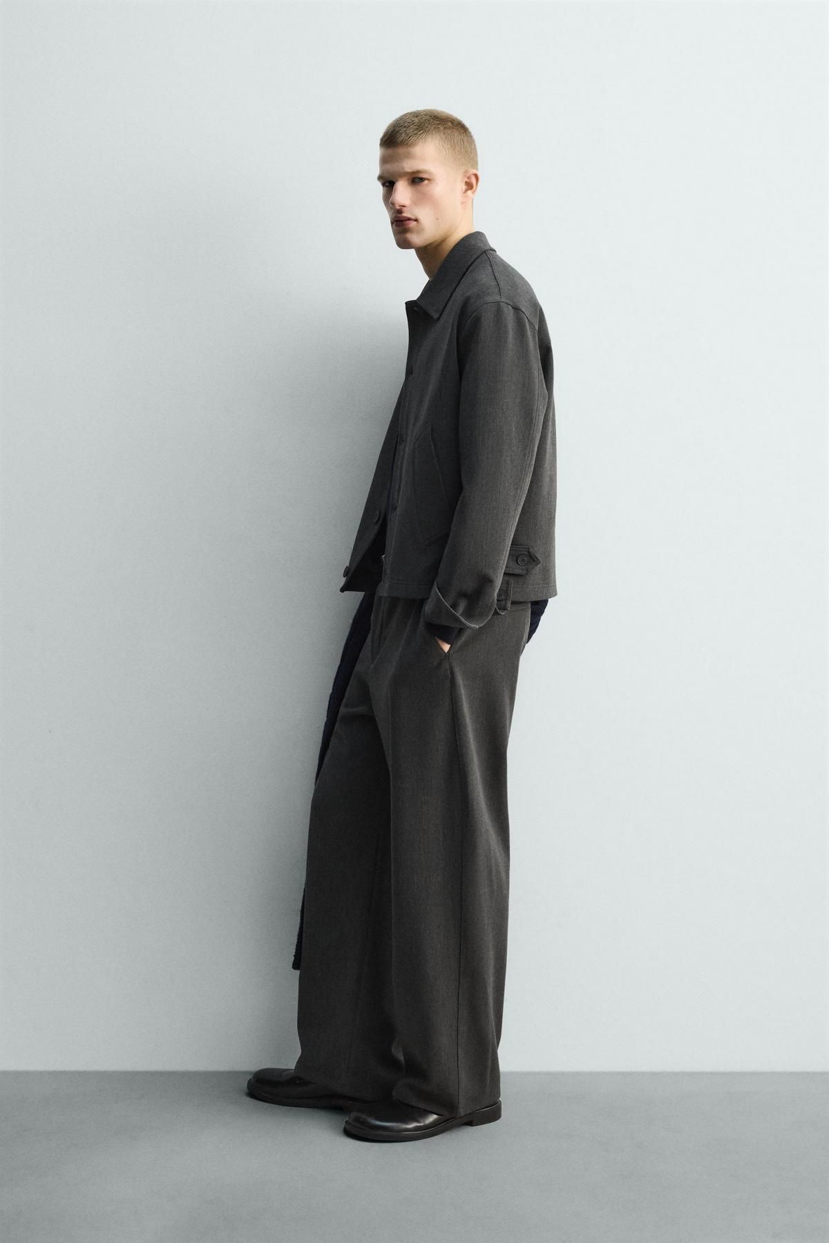 자라 테크니컬 텍스처 크롭 오버셔츠 6861/901 DARK GREY - 상세 이미지 5
