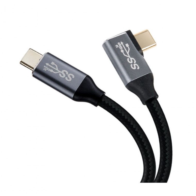 USB 3.1 C TYPE 4K 60Hz UHD연장 꺾임케이블 1M GEN2 PD 5A 고속충전 데이터전송 - 상품 이미지