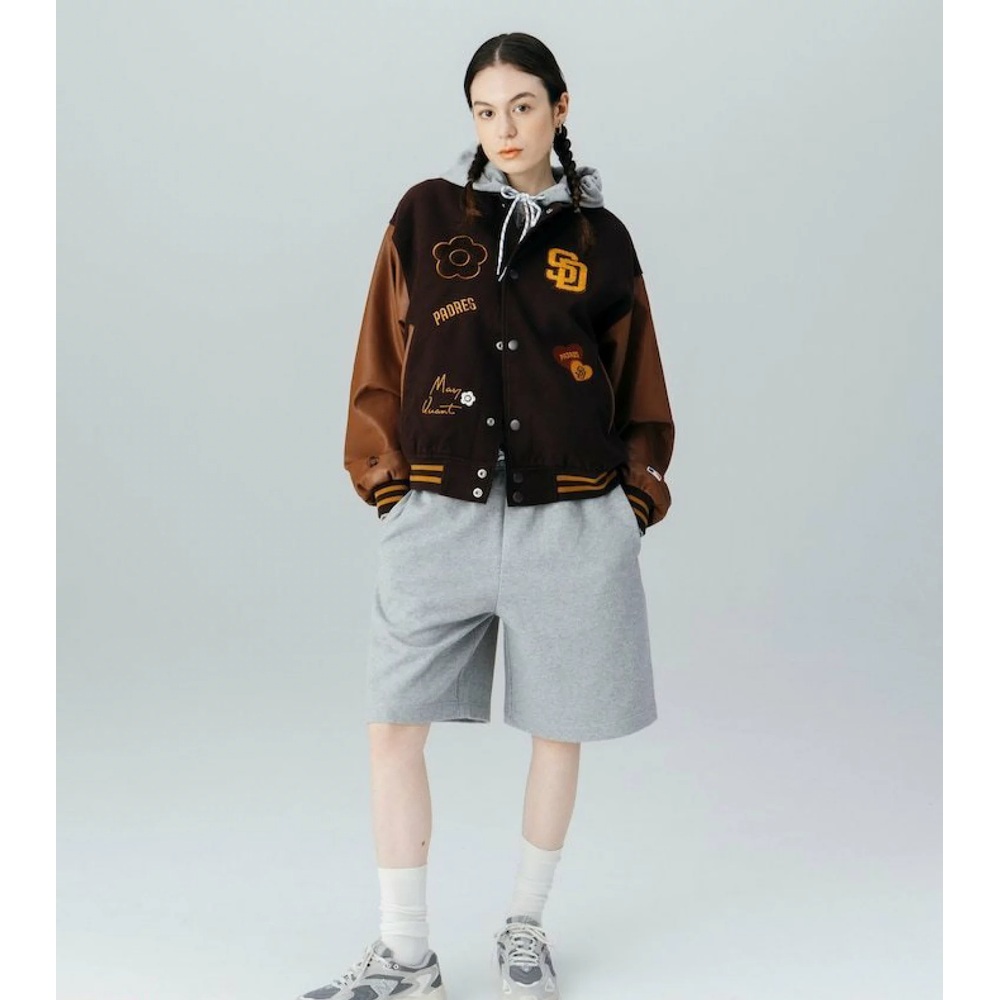 프릭스스토어X메리퀀트 패치 스타디움 재킷 남성 점퍼 25AW BROWN M - 상세 이미지 5