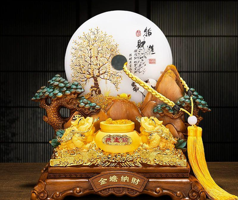 황금 돈나무 삼족 두꺼비 재물운 사무실 개업선물 장식품 - 상품 이미지