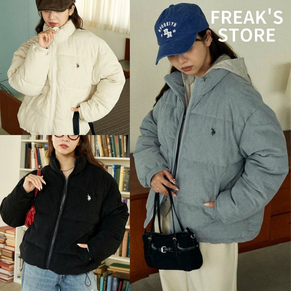 프릭스스토어X폴로 코듀로이 안솜 자켓 여성 패딩 점퍼 25FW 화이트 - 메인 이미지