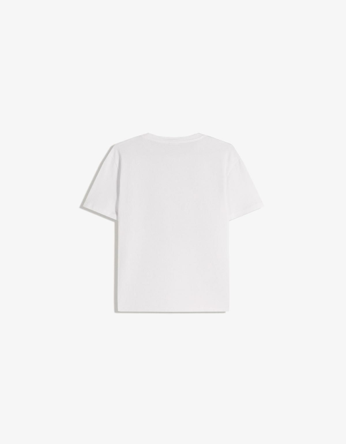 버쉬카 베이직 화이트 반팔 티셔츠 0069/154 WHITE - 상세 이미지 3