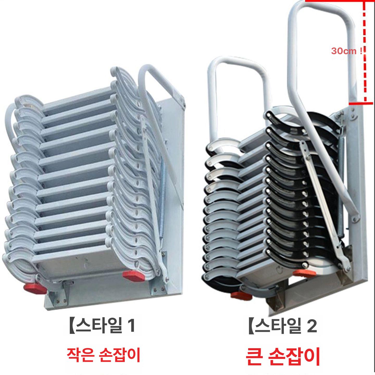 접이식 사다리 벽걸이형 소형 계단 두꺼운 플랫폼 실외용 - 상세 이미지 4