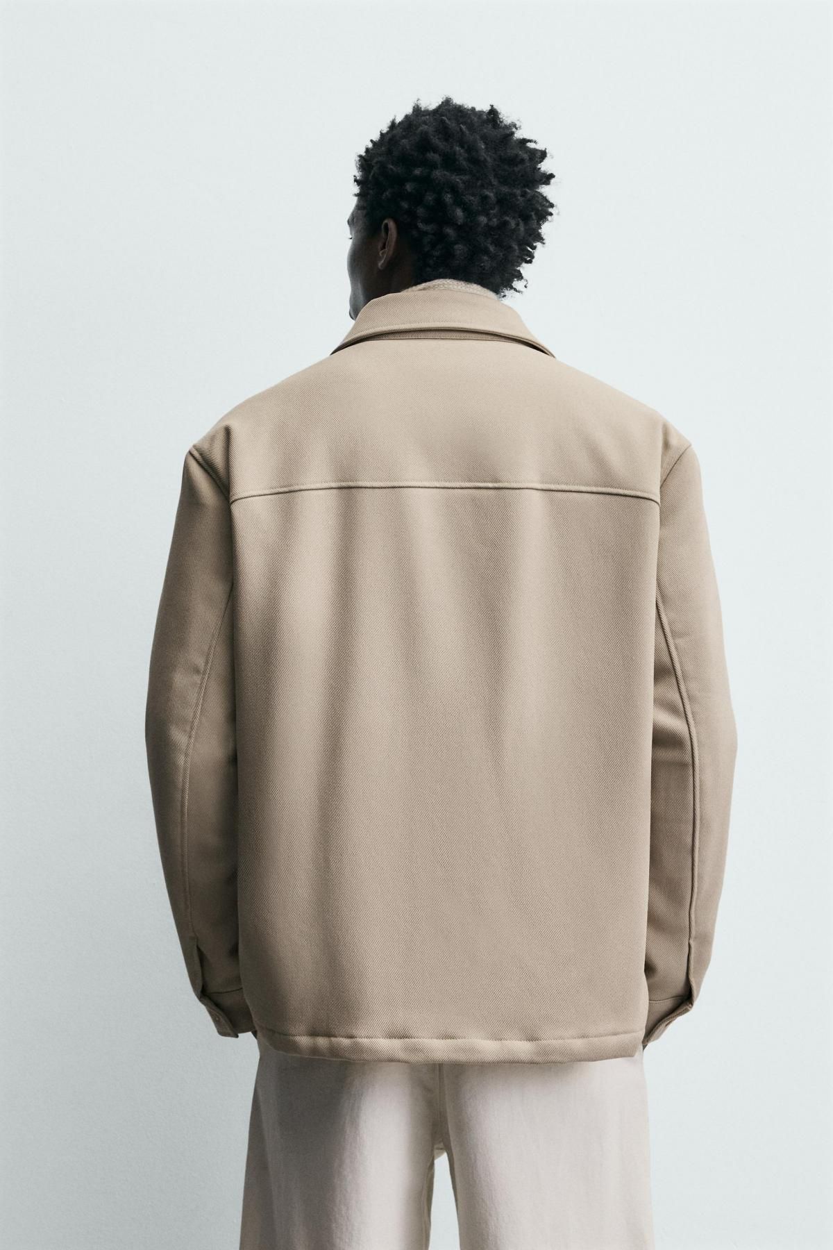 자라 소프트 패디드 오버셔츠 베이지 3918/612 BEIGE - 상세 이미지 4