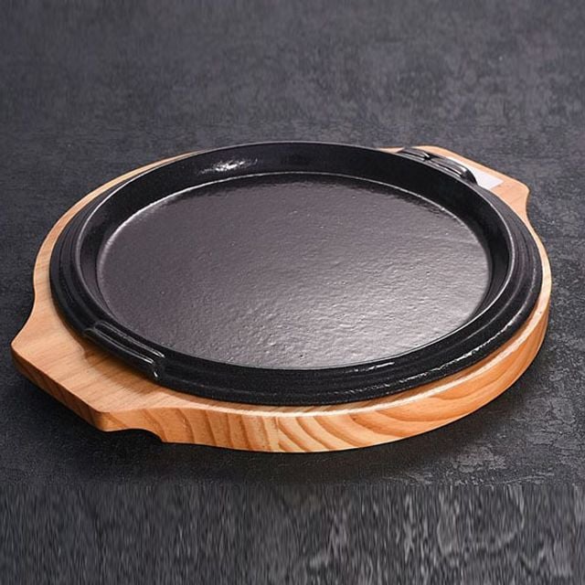 주물팬 원형 무쇠 파전판 고기불판 스테이크팬 26cm - 상품 이미지