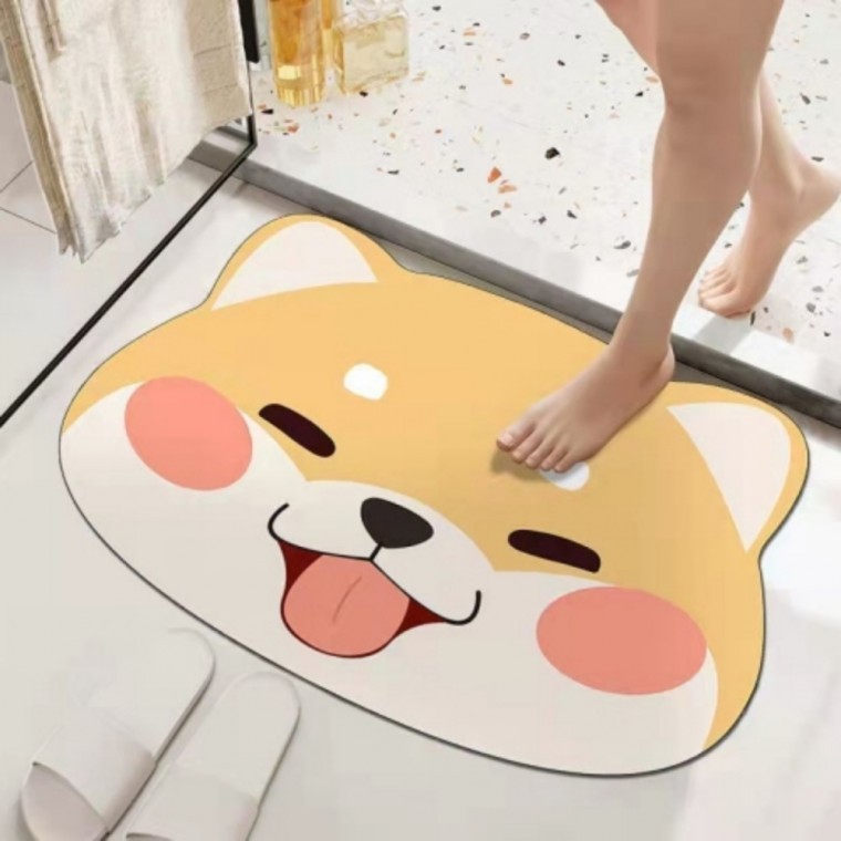 부드러운 욕실 규조토 발매트 동물 일러스트 빨아쓰는 발매트 - 상품 이미지