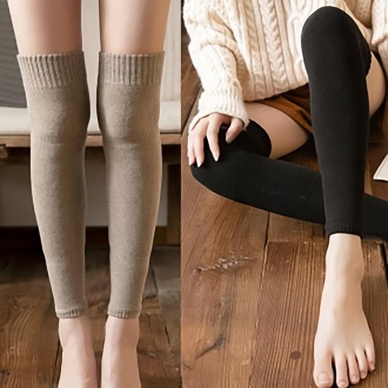 1+1 테리 롱 레그워머 발토시 방한워머 골프 요가 필라테스 - 상품 이미지
