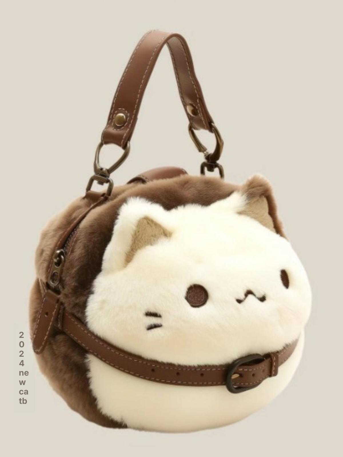 귀여운 고양이 미니 여성용 캐릭터 손가방 고양이 가방 - 상세 이미지 3