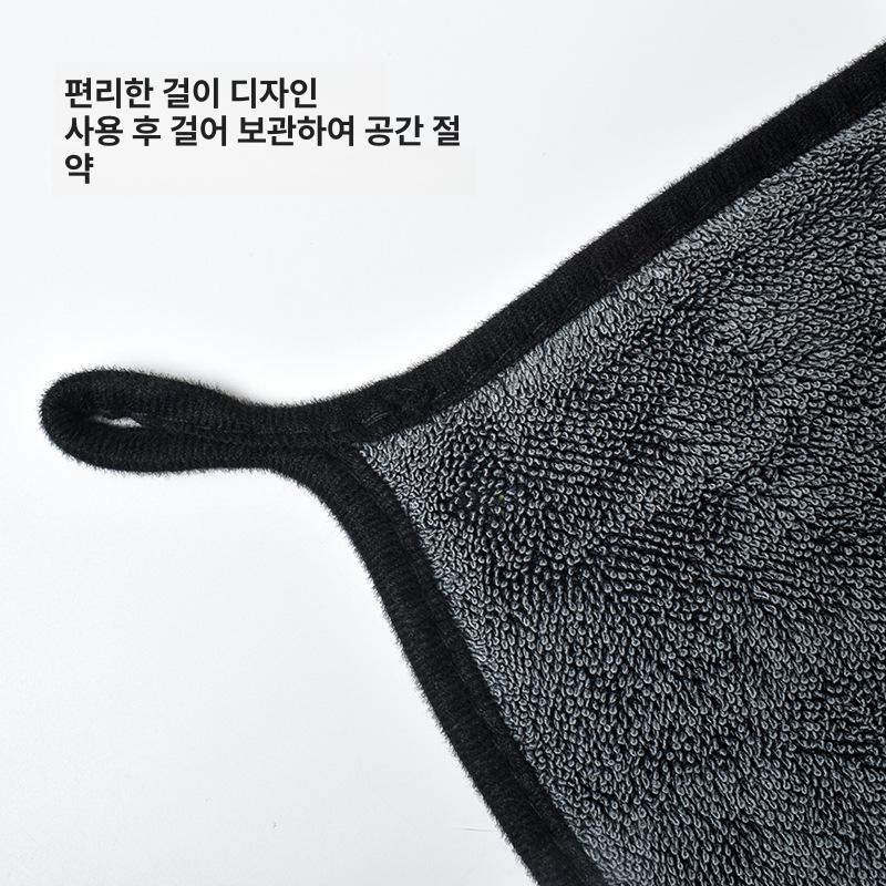 양면 극세사 세차 타월 자동차 청소용 강력 흡수 타올 영상과 동일 1팩 60x90cm - 상세 이미지 4