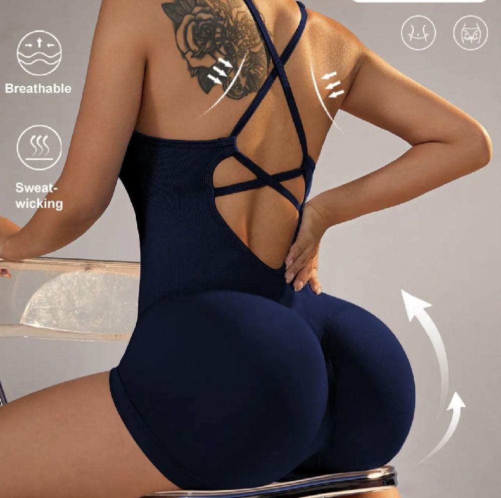 셔링 레깅스 힙업 요가 점프수트 여성 헬스 운동복 힙 보정 워싱그레이 XS - 상세 이미지 4