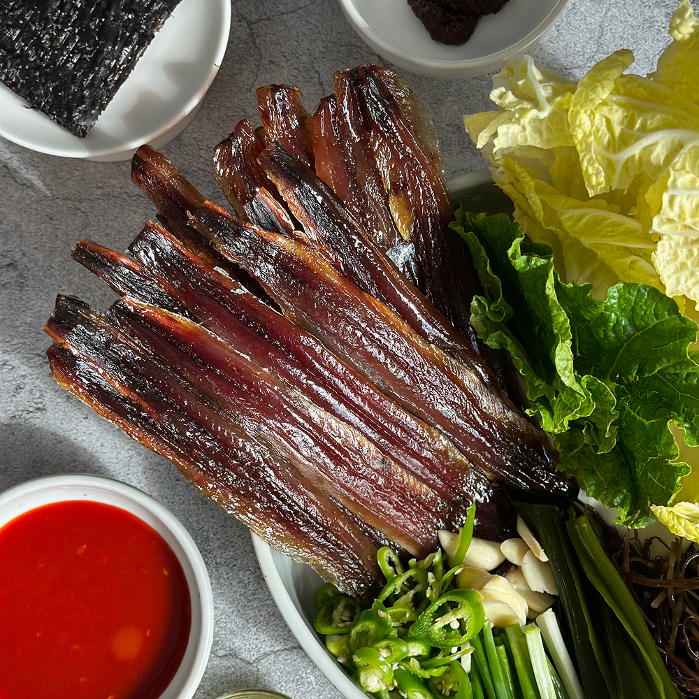 포항 구룡포 청어 꽁치 햇 과메기 야채세트 5미 - 상세 이미지 5