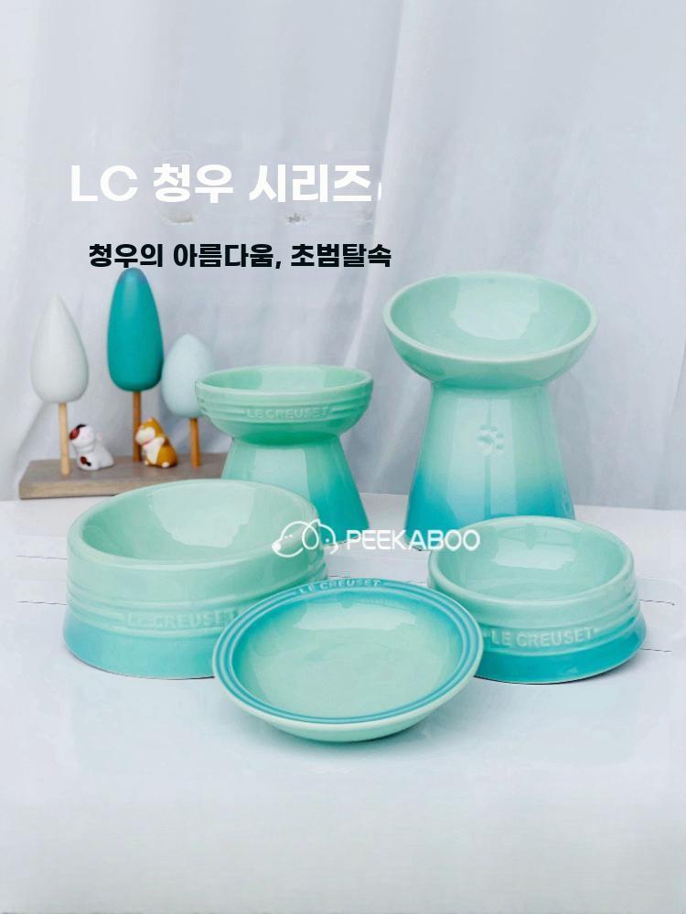 고양이 물그릇 강아지 목보호 식기 반려동물 밥그릇 애견 스카이 - 상세 이미지 4