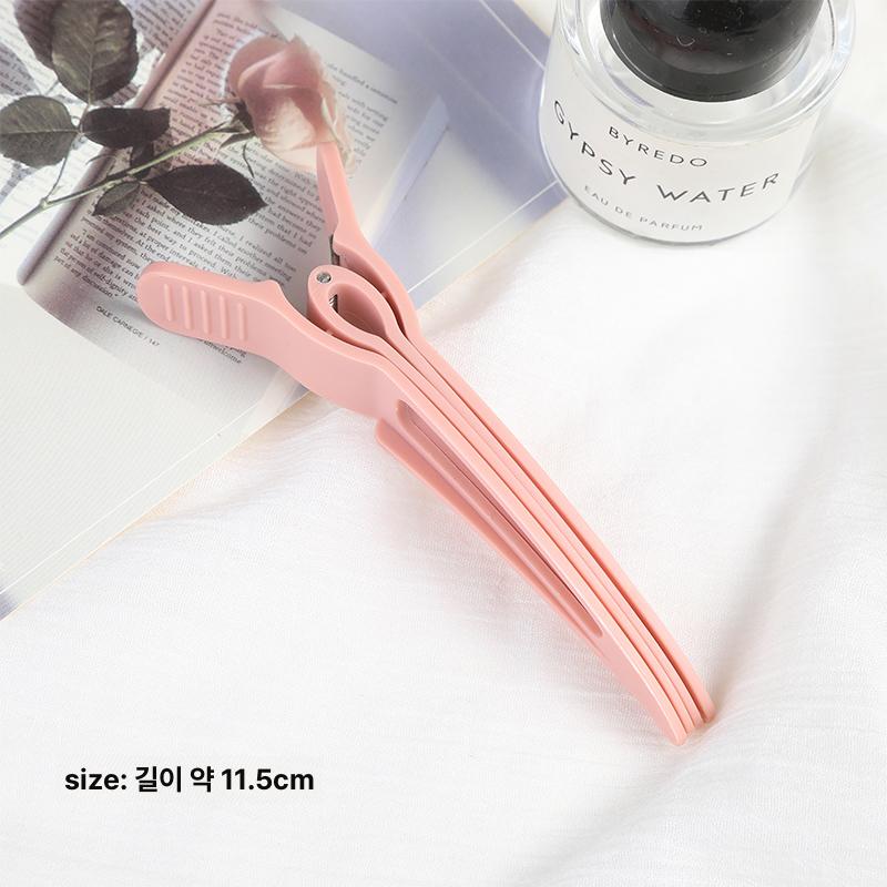 헤어볼륨클립 뿌리 고정 집게핀 앞머리 볼륨 집게 스타일링 핀 체리블라썸핑크 3개 세트 - 상품 이미지