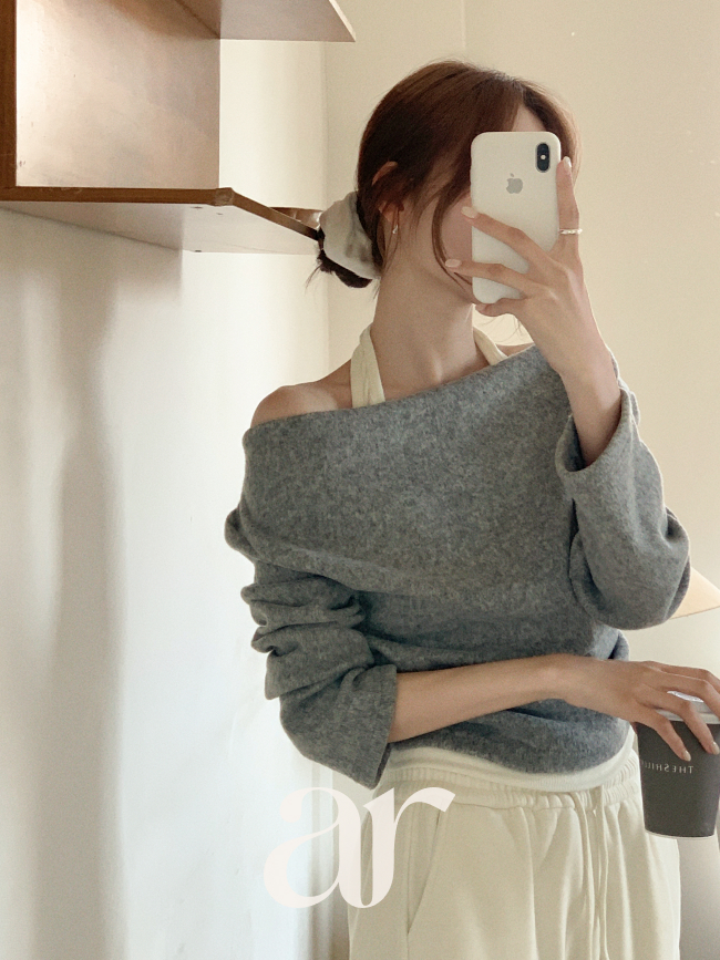 기모 홀터 셔링 레이어드 티셔츠 ts4787 - 상세 이미지 5