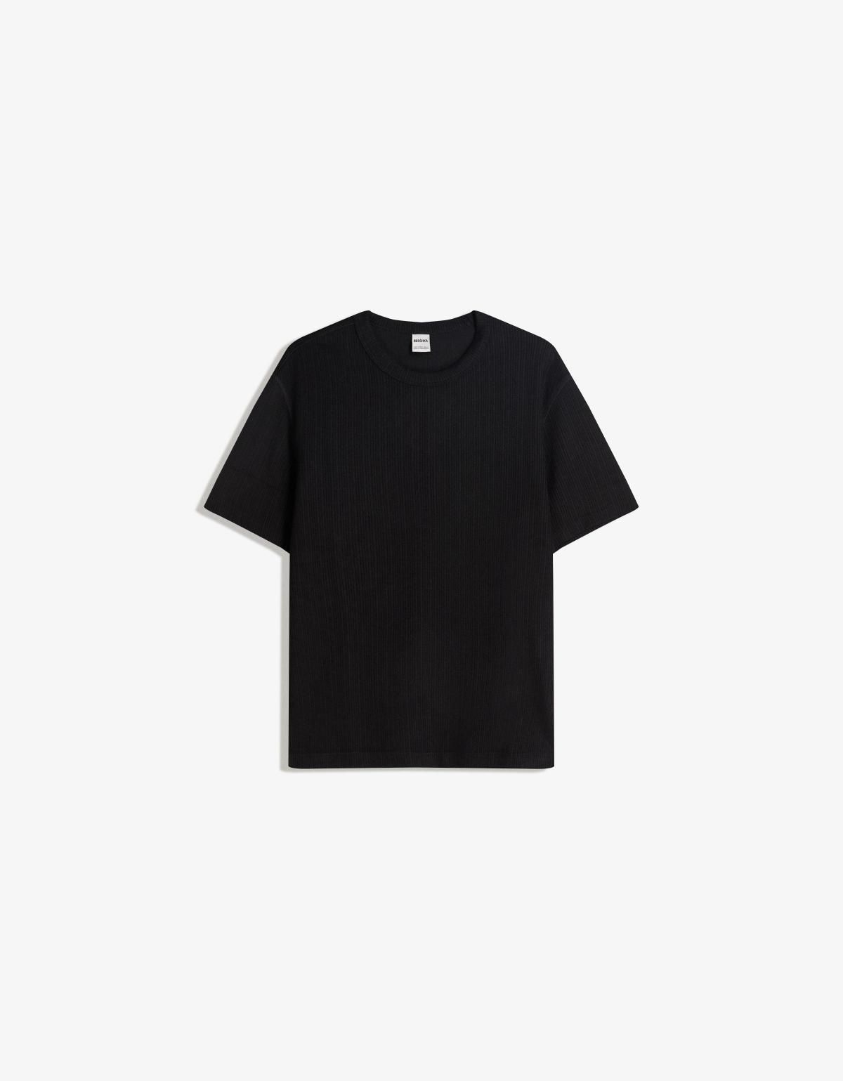 버쉬카 테크니컬 텍스처 반팔 티셔츠 0072/443 BLACK - 상세 이미지 3