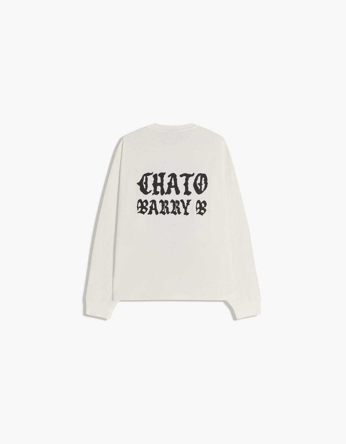 버쉬카 프린트 오버핏 긴소매 티셔츠 1000/160 OFF WHITE - 상세 이미지 2