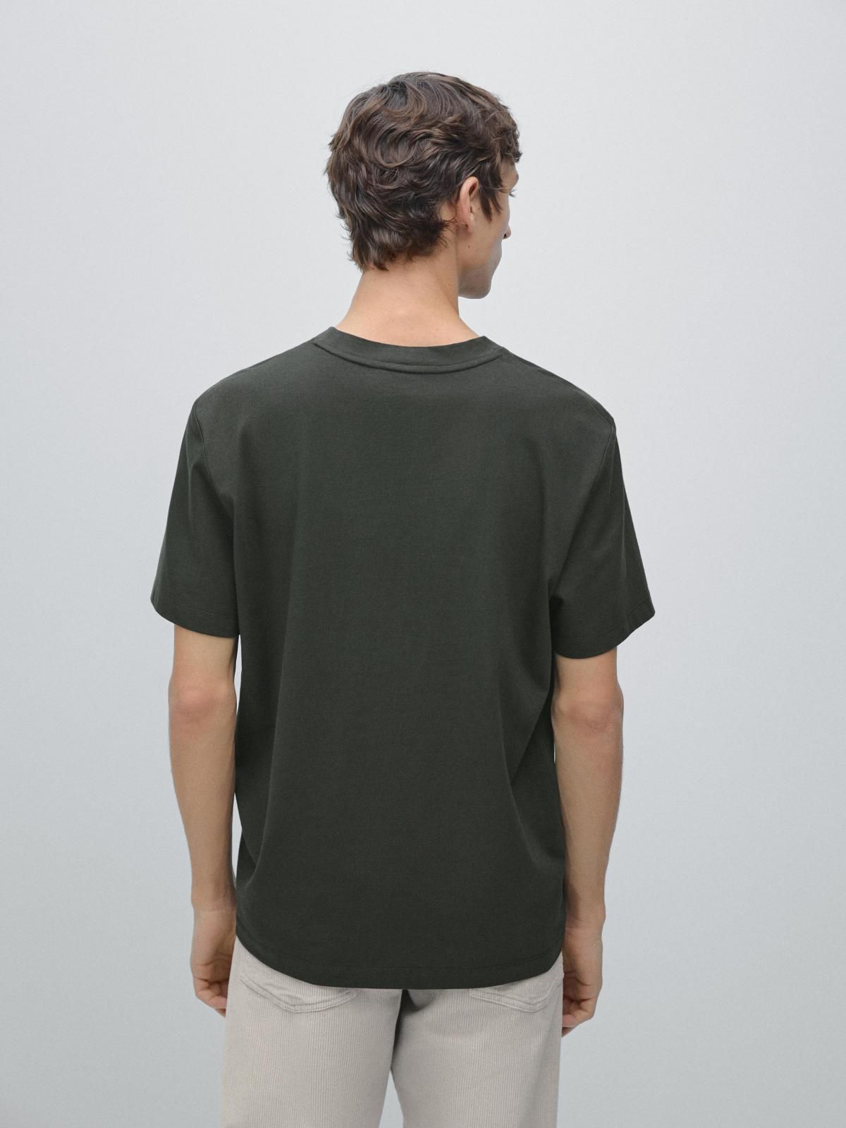 마시모두띠 소프트 코튼 블렌드 반팔 티셔츠 0521/155 DARK GREEN - 상세 이미지 4