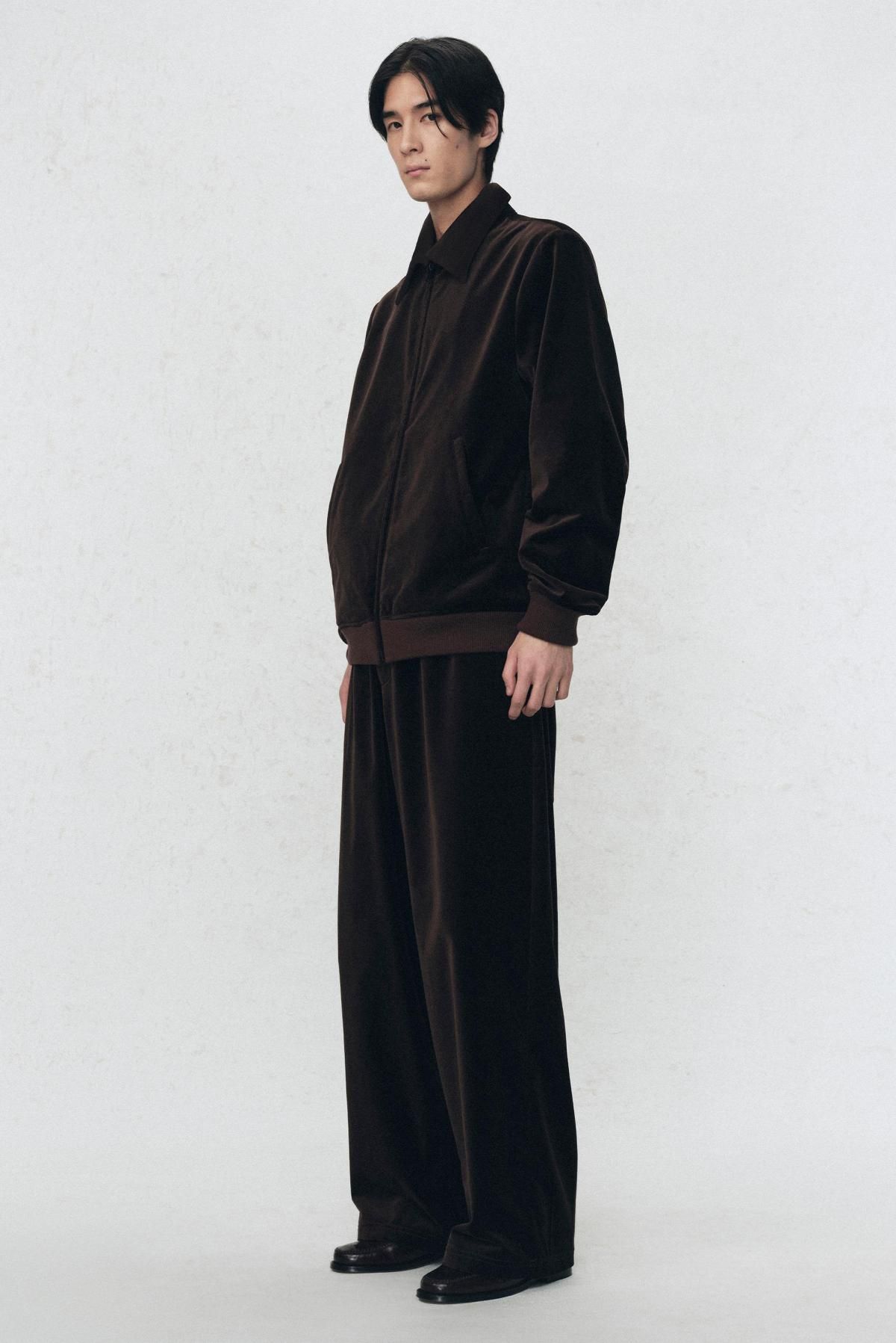 자라 벨벳 와이드핏 팬츠 X 소시오츠키 7380/651 BROWN - 상세 이미지 3