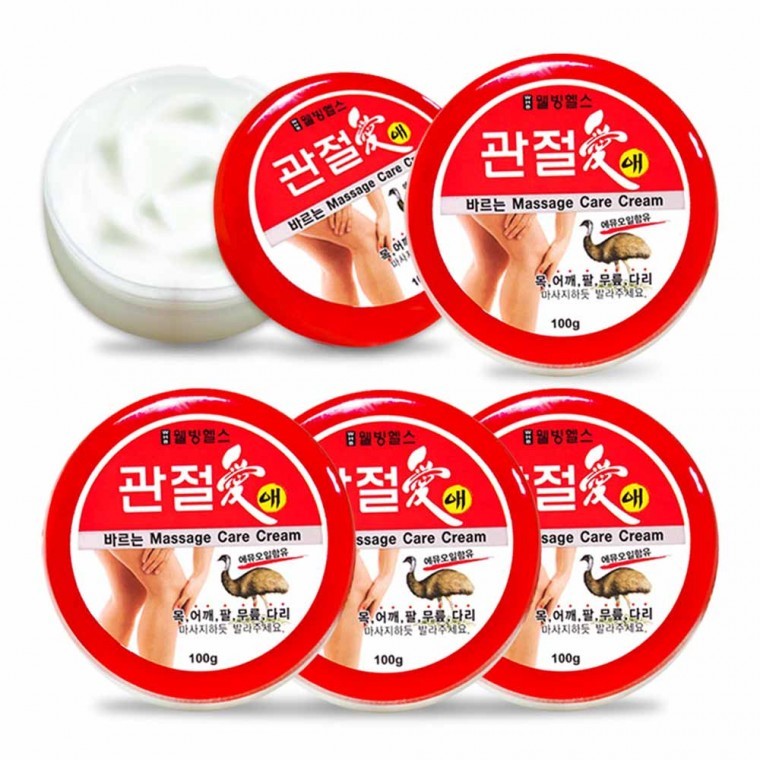 웰빙헬스 애 바르는 마사지크림 100g 5개 - 상품 이미지