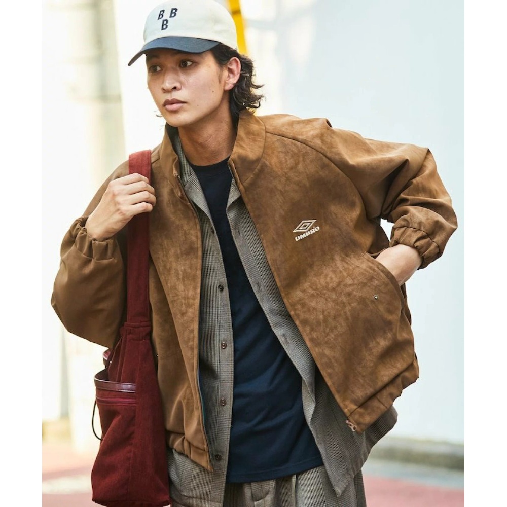 프릭스스토어X엄브로 SP 브러쉬드 스탠드 카라 블루종 남성 재킷 25AW BROWN L - 상세 이미지 4