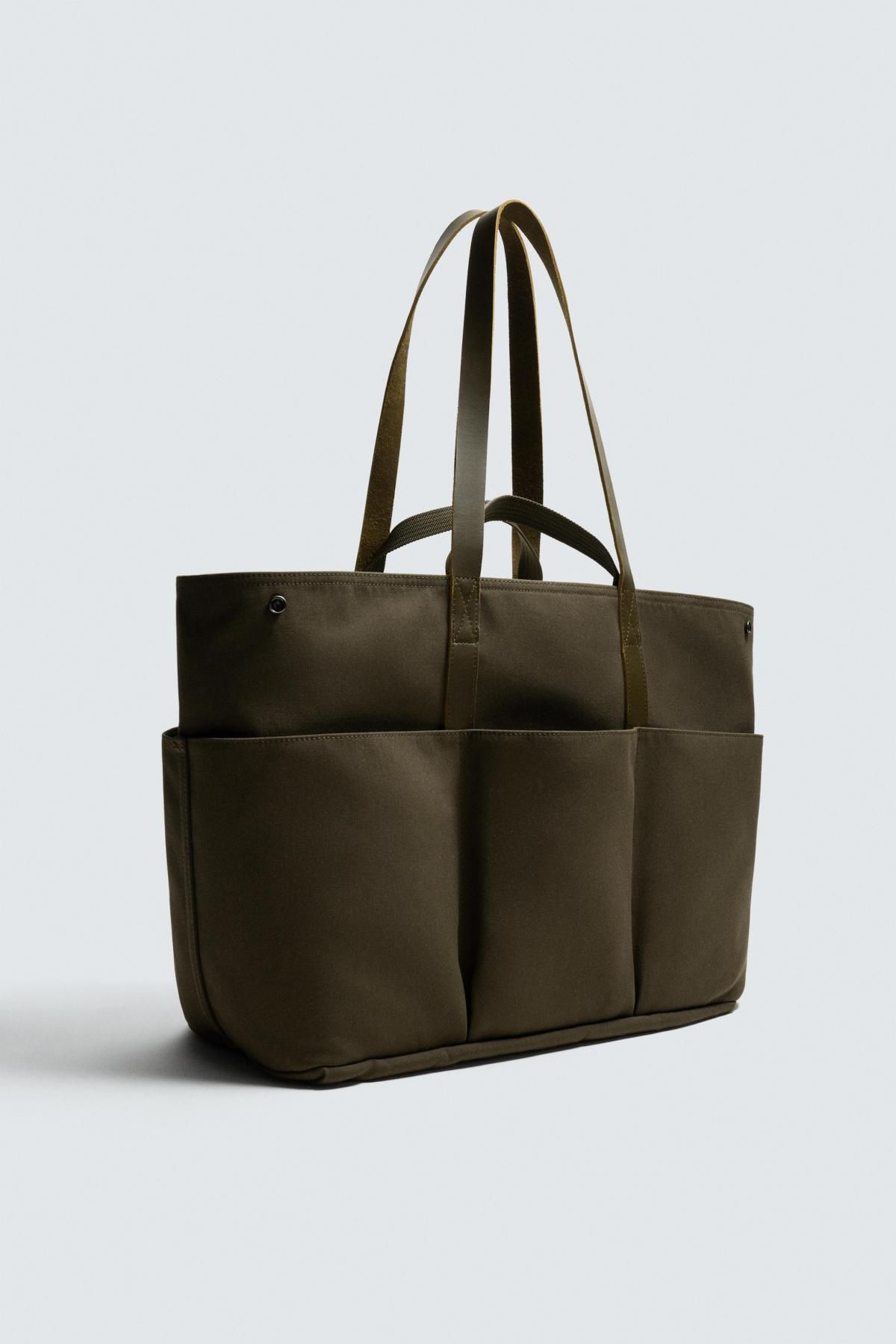 자라 가죽 토트백 X 아론 레빈 3398/720 KHAKI GREEN - 상세 이미지 4