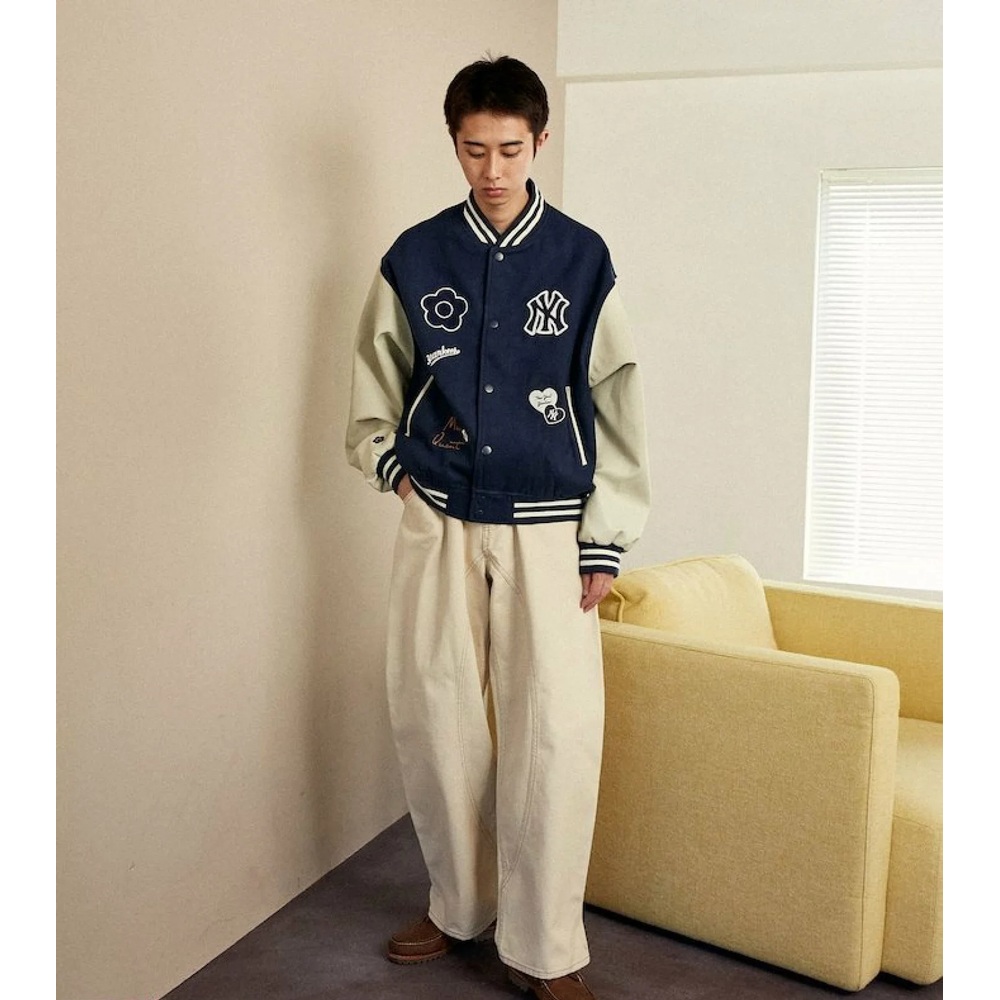 프릭스스토어X메리퀀트 패치 스타디움 재킷 남성 점퍼 25AW BROWN M 이미지 8