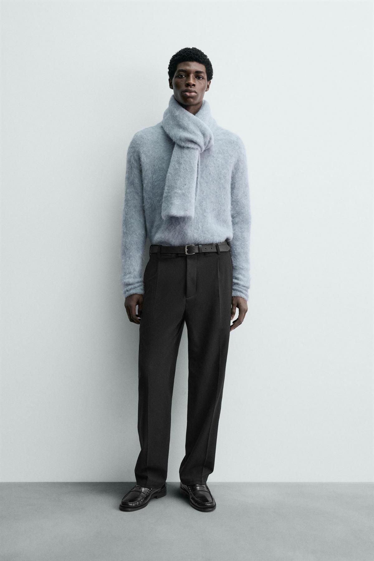 자라 테크니컬 플리츠 플란넬 팬츠 6668/159 BLACK - 상세 이미지 2