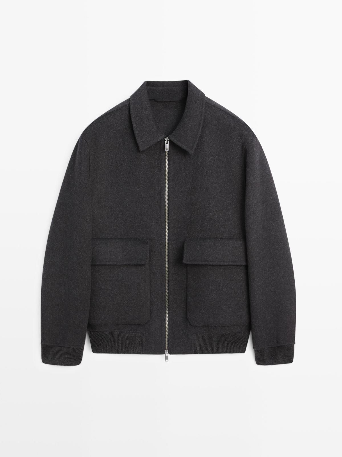 마시모두띠 테크니컬 울블렌드 집업 재킷 포켓 2846/382 ANTHRACITE GREY - 상품 이미지