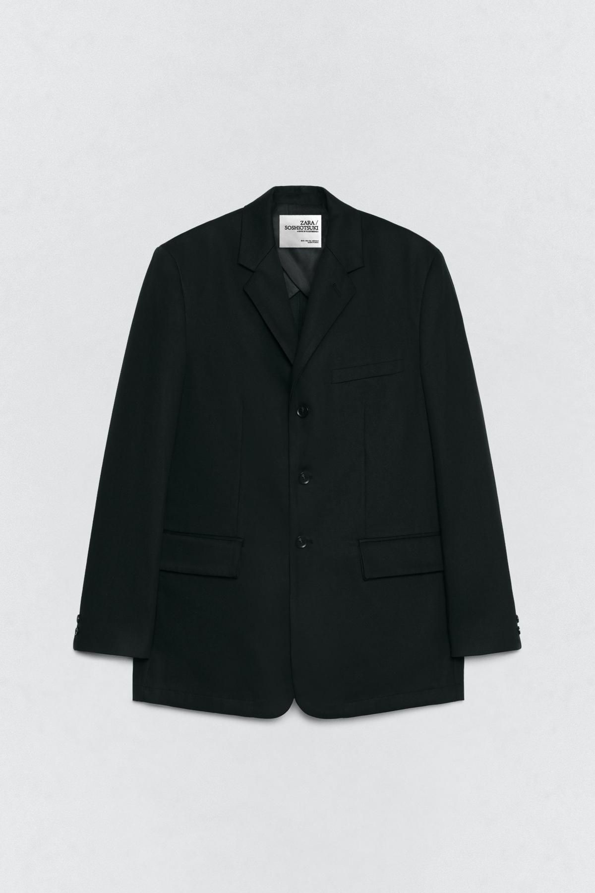 자라 릴렉스핏 수트 블레이저 X 소시오츠키 7380/657 BLACK - 상품 이미지