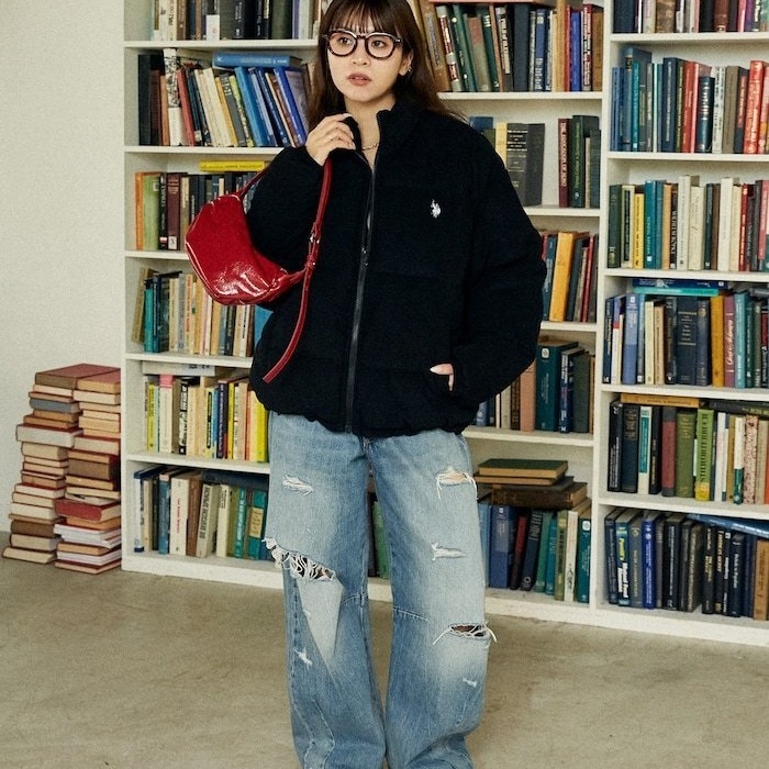 프릭스스토어X폴로 코듀로이 안솜 자켓 여성 패딩 점퍼 25FW 화이트 이미지 7