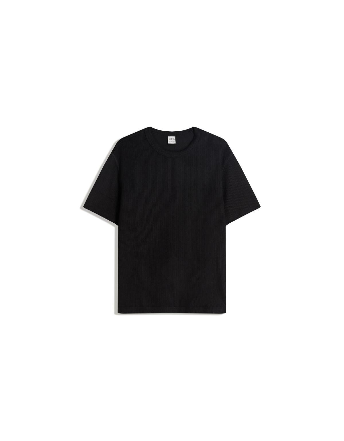 버쉬카 테크니컬 텍스처 반팔 티셔츠 0072/443 BLACK - 상품 이미지