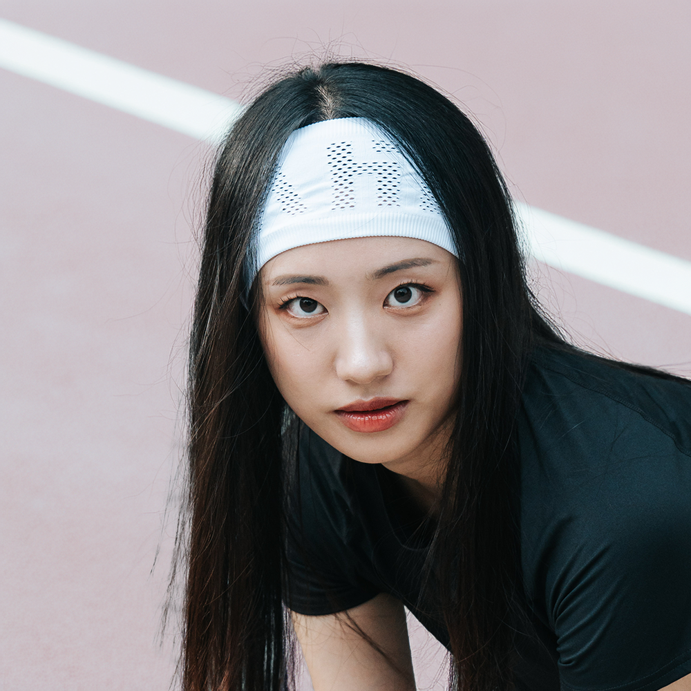 아일 스포츠 헤어밴드 러닝 헬스 운동 여자 남자 공용 땀흡수 화이트 - 상품 이미지