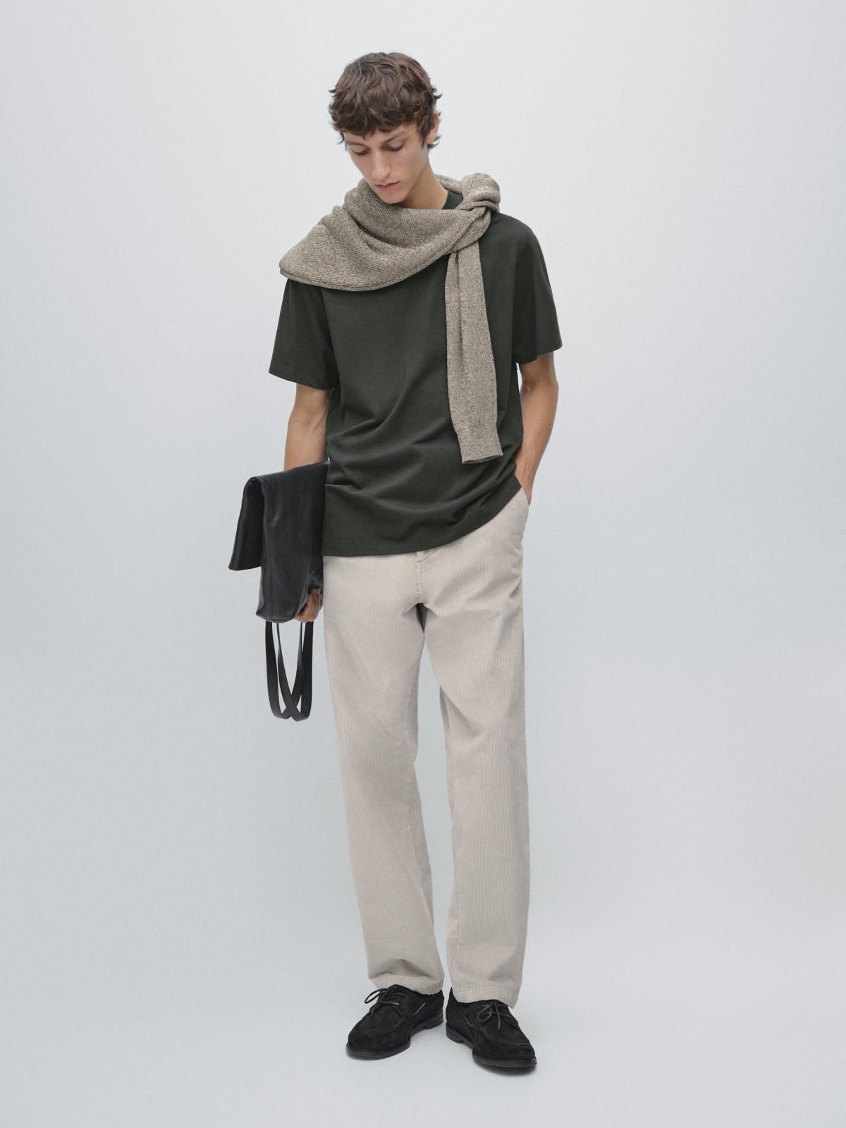 마시모두띠 소프트 코튼 블렌드 반팔 티셔츠 0521/155 DARK GREEN - 상세 이미지 2