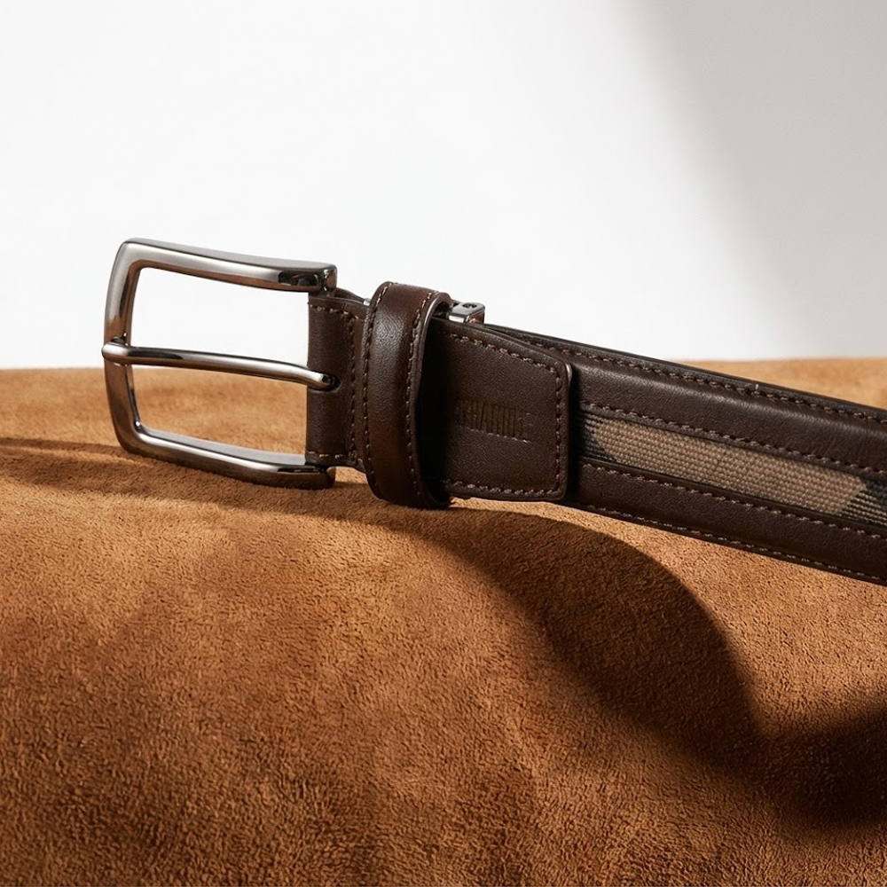 [백화점A/S] 닥스 벨트 소가죽 브라운 체크 기본 명품 허리띠