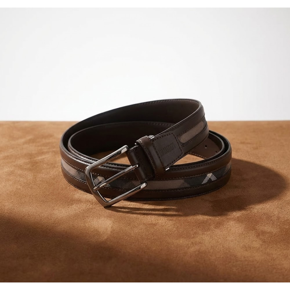 [백화점A/S] 닥스 벨트 소가죽 브라운 체크 기본 명품 허리띠