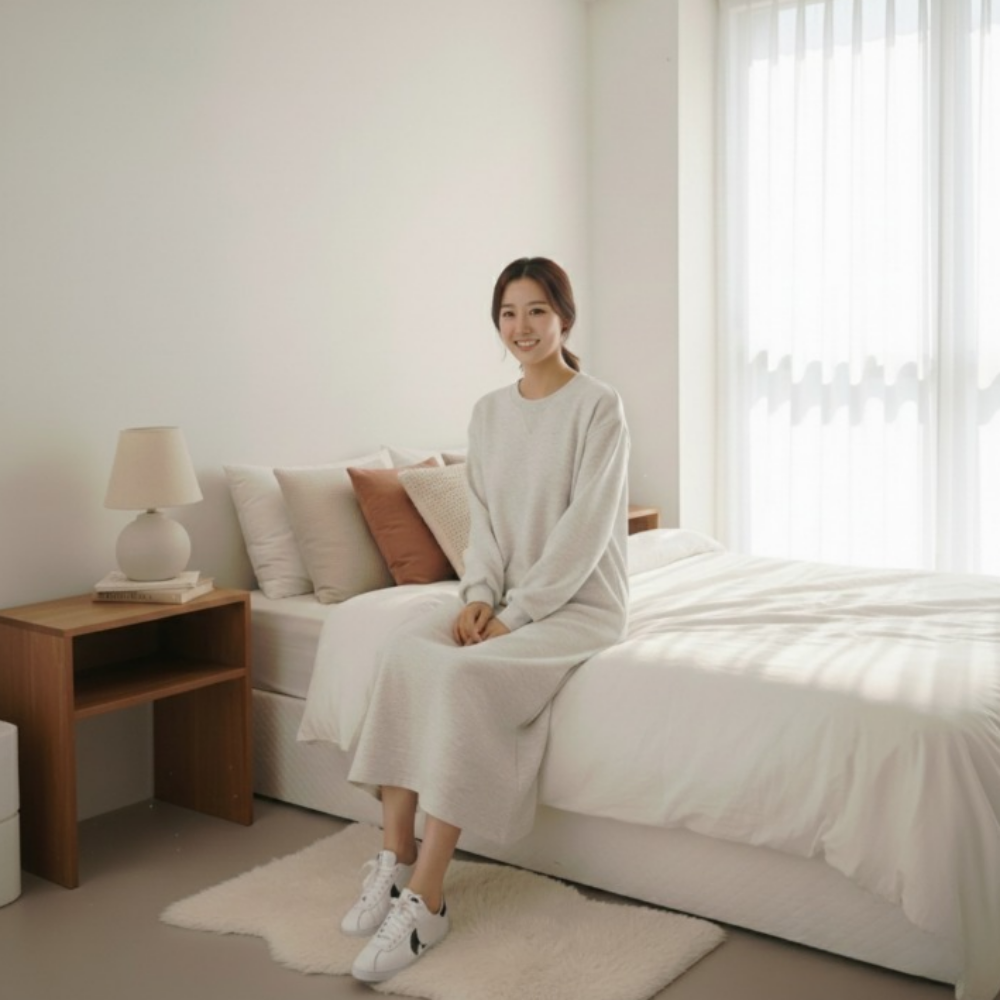 기모원피스 롱원피스 빅사이즈 겨울맨투맨 포켓