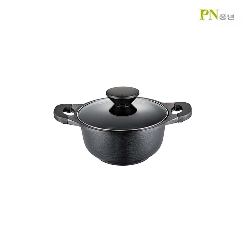 PN풍년 펄블랙주물IH 양수냄비 22cm 스텐냄비 양은냄 - 메인 이미지