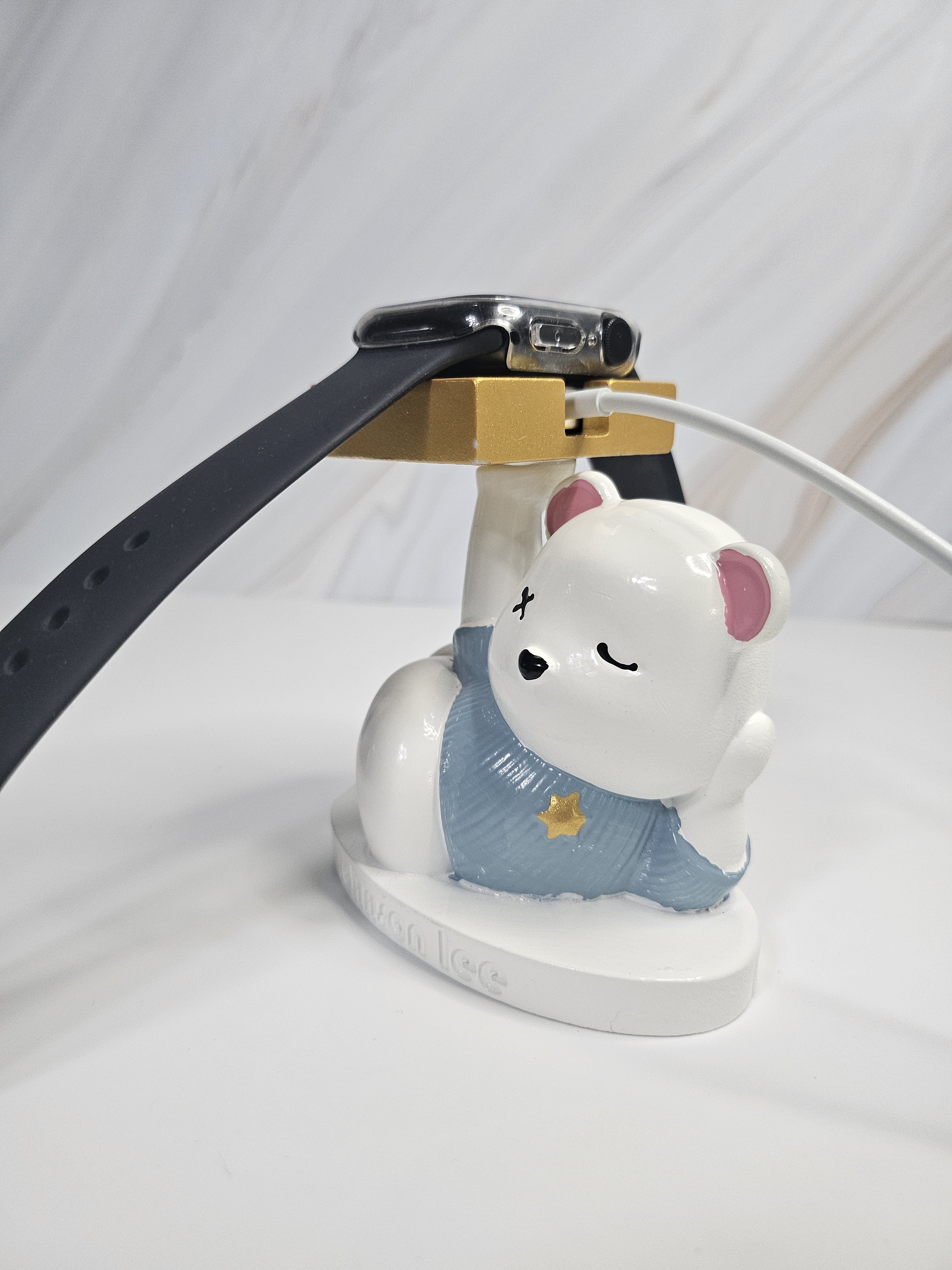 갤럭시워치 애플워치 충전기 충전 거치대 스탠드 호환 충전독 누워있는곰